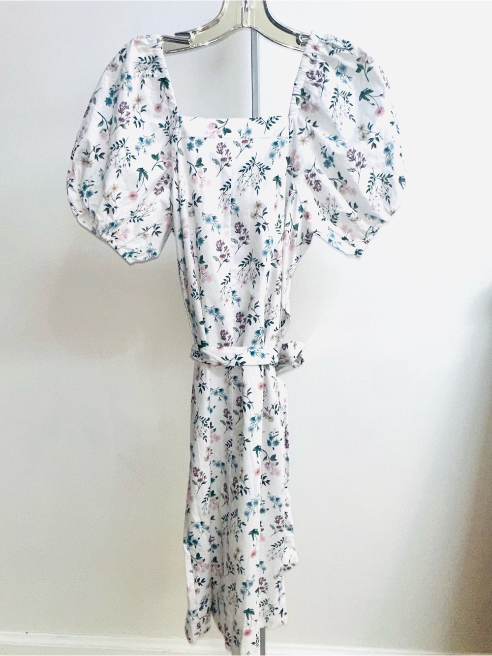 Liberty of London for Jcrew Women's Puff Sleeve cotton Floral Midi Dress